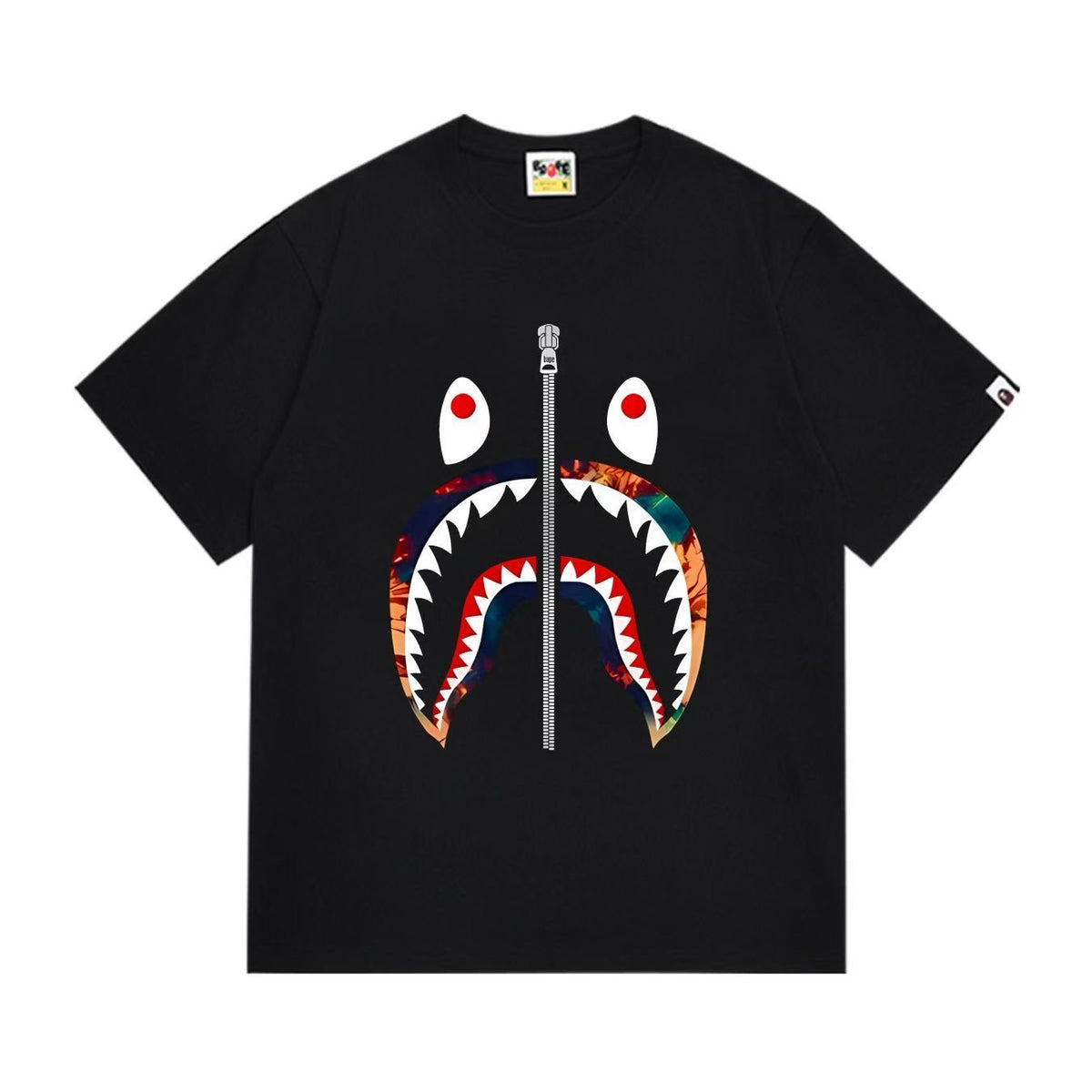 BAPE Shark Zip Graphic Short-Sleeve T-Shirt — hero