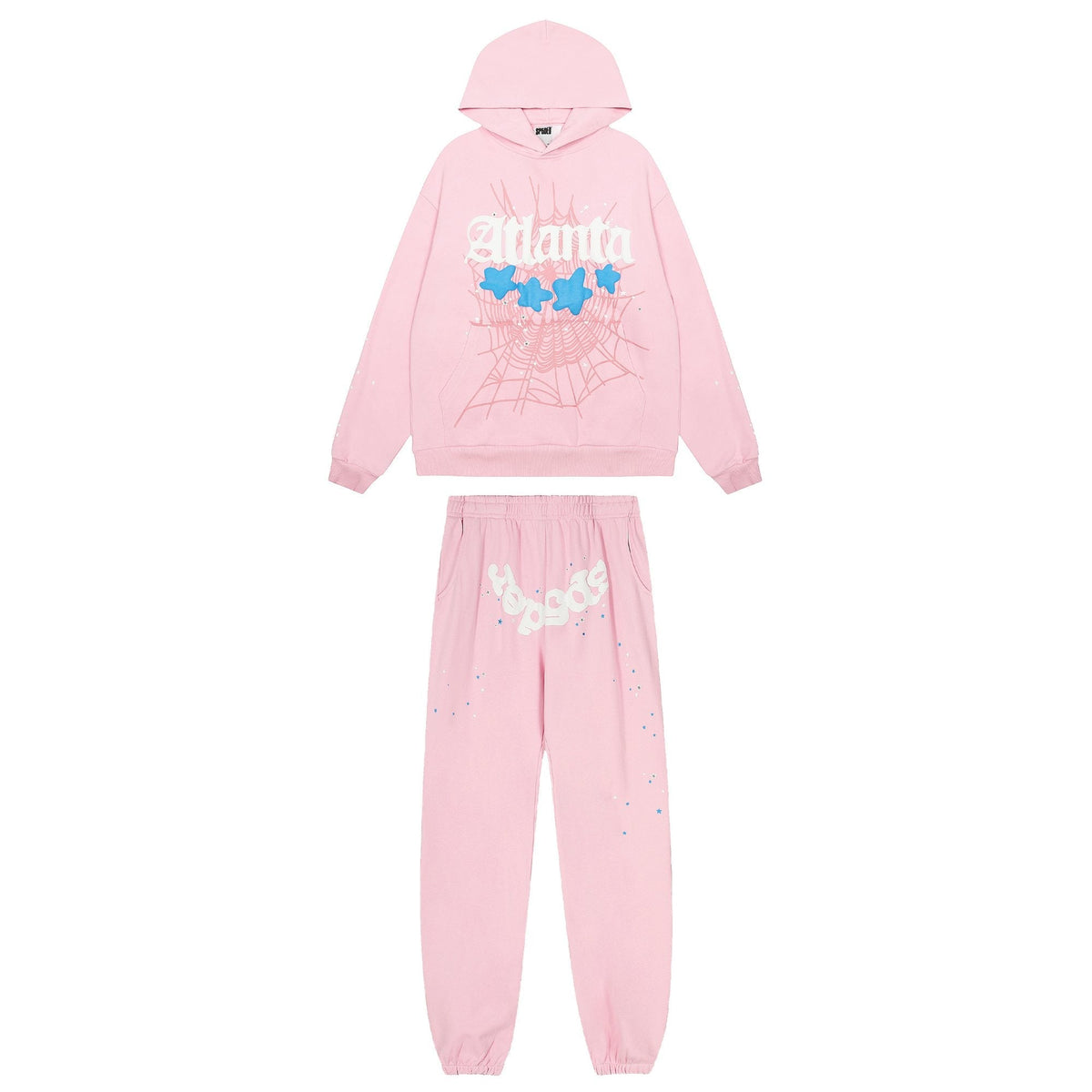 Sp5der Spiderweb Graphic Hoodie & Sweatpants Matching Set — hero