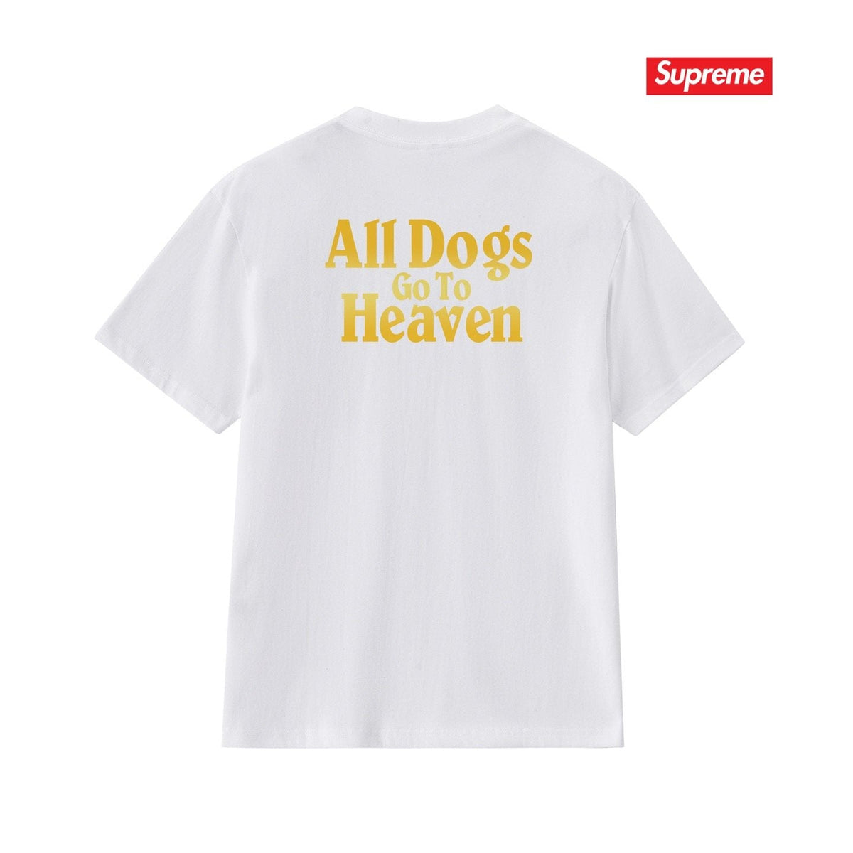 Supreme All Dogs Go To Heaven Dog Graphic T-Shirt — back