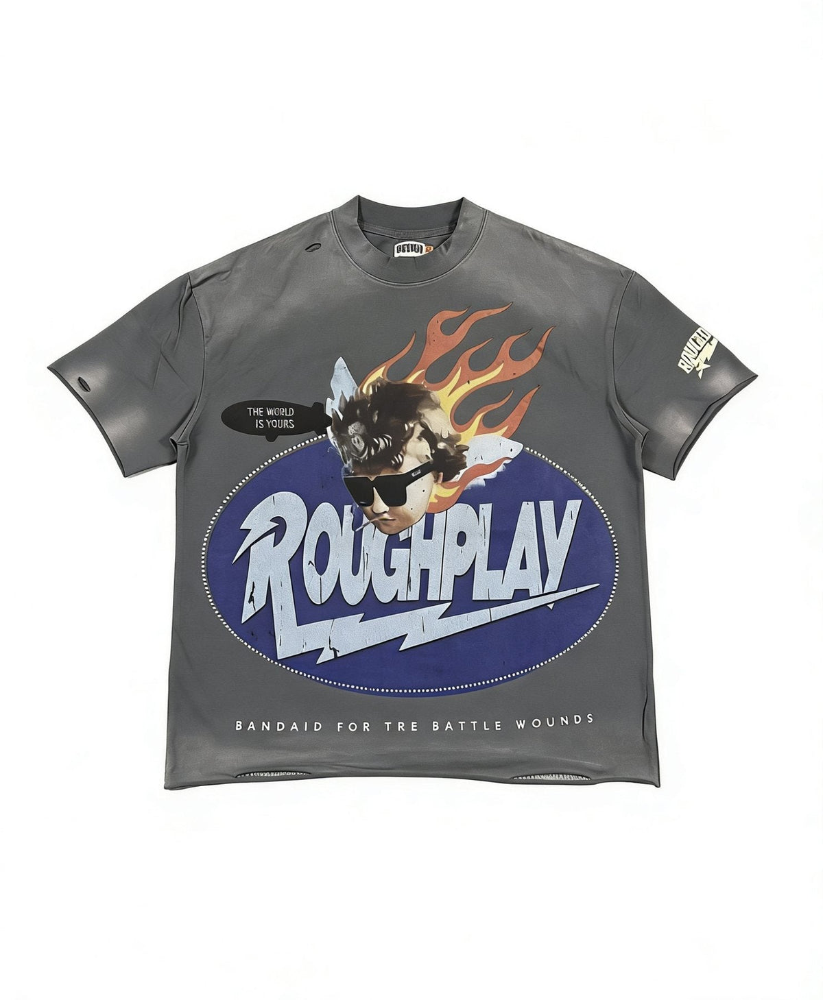 Rough Play Washed Front & Back Graphic T-Shirt — front